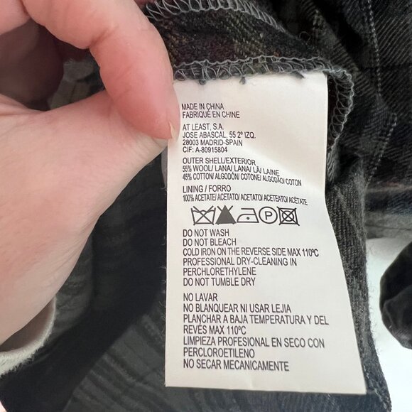 Anthropologie Wool Blend Rustic Cottage Plaid Mini Midi Dress Scottish Outlander - Picture 3 of 6